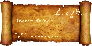 Linczer Áron névjegykártya